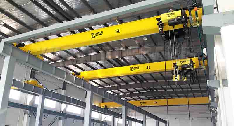 European single girder overhead crane can be used in factories, warfehouse...